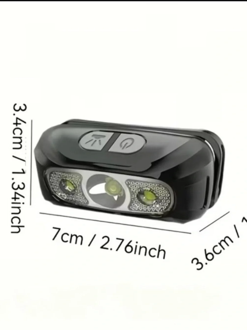 Bright LED Headlamp – Black Dual Control Headlight adjustable headband